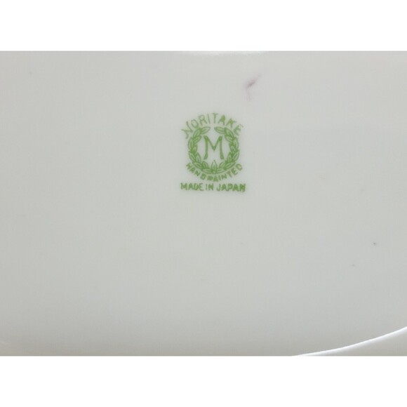 Antique Noritake Morimura Handpainted Made in Japan Luster Dish 2-Handles Fruits - Picture 4 of 11